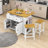 Kitchen Island with 2 Bar Stools, Power Outlet, Storage Rack and 2 Drawers-398232748