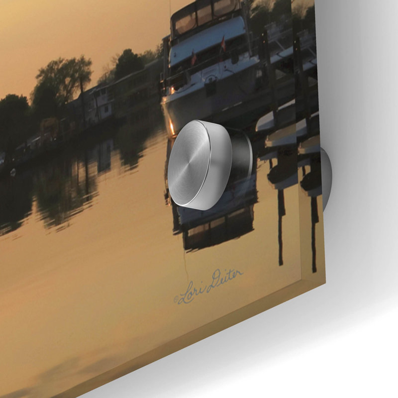 Épique «French Bay Sunrise» par Lori Deiter, verre acrylique Wal Art, H 36 po x l 108 po