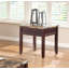 Table d'appoint 1 pièce en bois de cerisier foncé