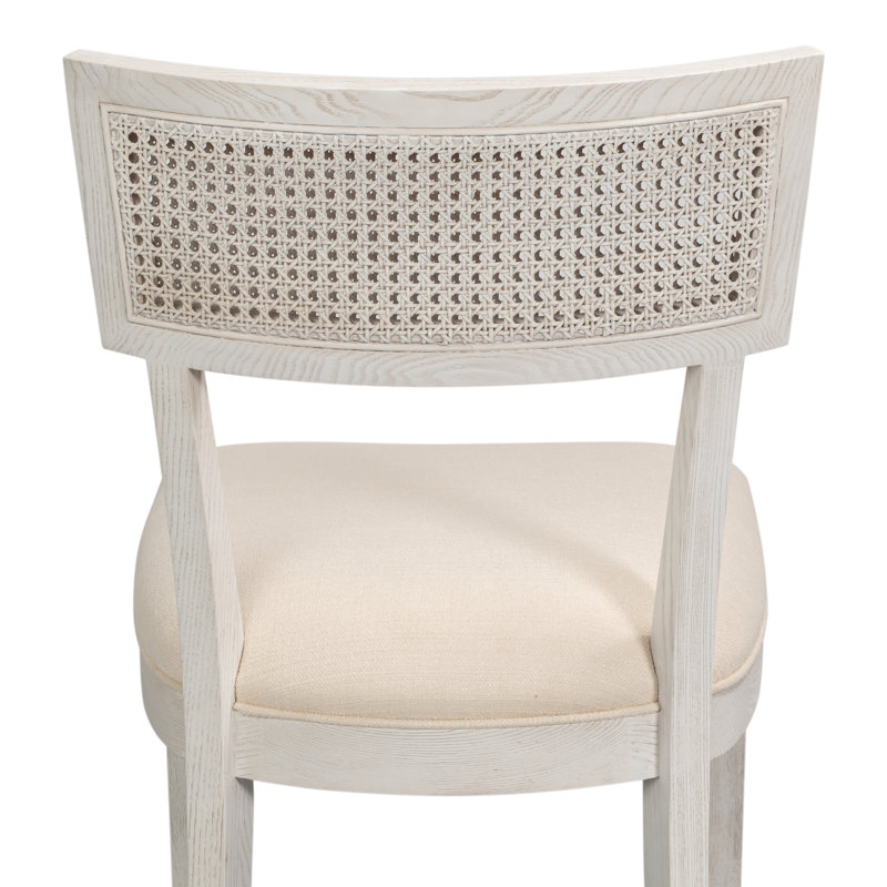 Ridge Upholstered Dining Chair, White