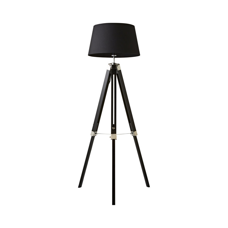 Bella Vista 175cm Tripod Floor Lamp, No Bulb, Black