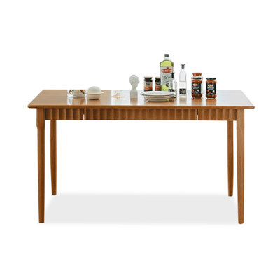 Burlywood Rectangular Solid Wood Dining table