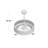 Maris 26" 6-Light Fandelier in Silver Dust with Remote Control