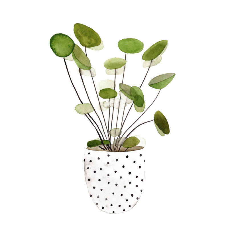 Plant in a Pot II by Melissa Wang - Painting, 122 cm H x 81 cm W, Wrapped Canvas