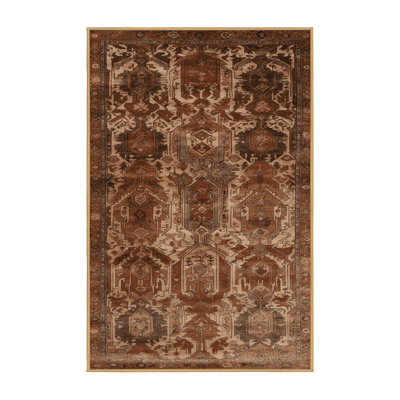 Machine Washable Persian Brown Area Rug