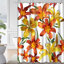 Vibrant Floral Blossom Flowers Orange Colour Amazing Collage Tropical with 12 Hooks