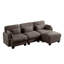 Canapé d'angle modulaire capitonné avec pouf amovible