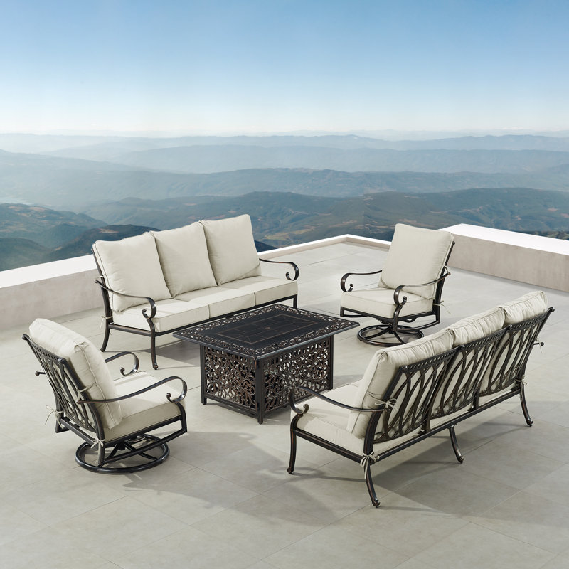 Skilee 8 - Person Patio Conversation Set with Cushions