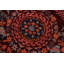 Tapis ovale en laine noué à la main de conception unique rouge 9 pi 11 po x 10 pi 3 po Baccio