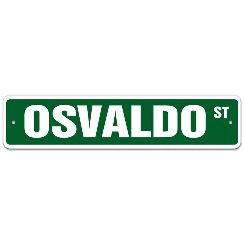 Plaque de rue Willy, H 8 po x l 36 po x P 0,1 po