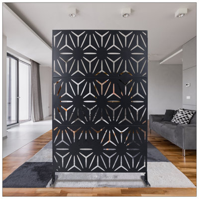 Freestanding Metal Privacy Screen For Outdoor And Indoor Use, 76/
