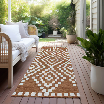 Malek Indoor/Outdoor Area Rug with Non-Slip Backing