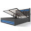 Grand lit plateforme avec système de rangement hydraulique, chargement DEL et USB-2140937905