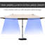 Parasol de patio extérieur 15 pi, parasol rectangulaire en acier, protection solaire double face, manivelle sans effort, parasol rectangulaire café de fabrication, bloquant, simple