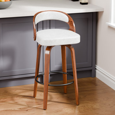 29.2'' Swivel Solid Wood Bar Stools