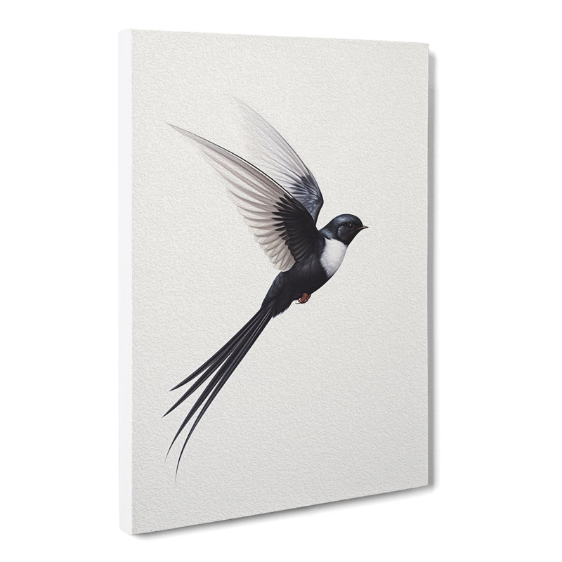 Swallow Minimalism No.2 - No Frame Print, 60cm H x 40cm W x 3cm D