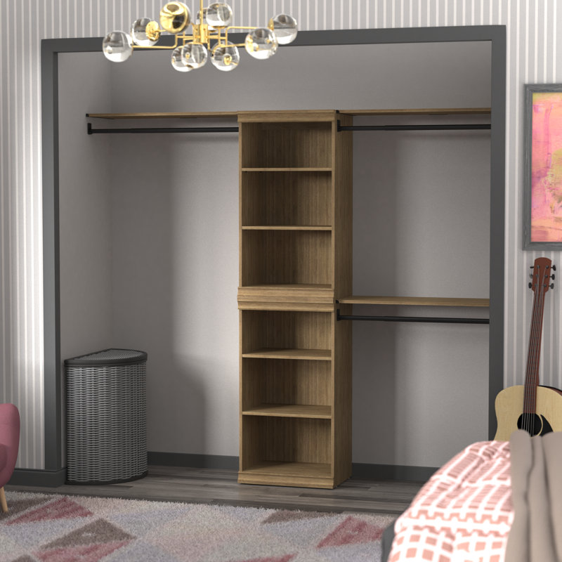 Tour de rangement modulaire avec tablettes supérieures, Sable 