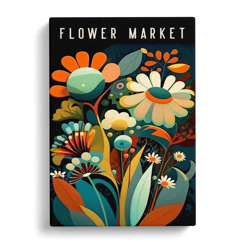 XMKTMKT-454 Modern Flower Market Exhibition No.2 - Wrapped Canvas Print, 76cm H x 50cm W x 3cm D