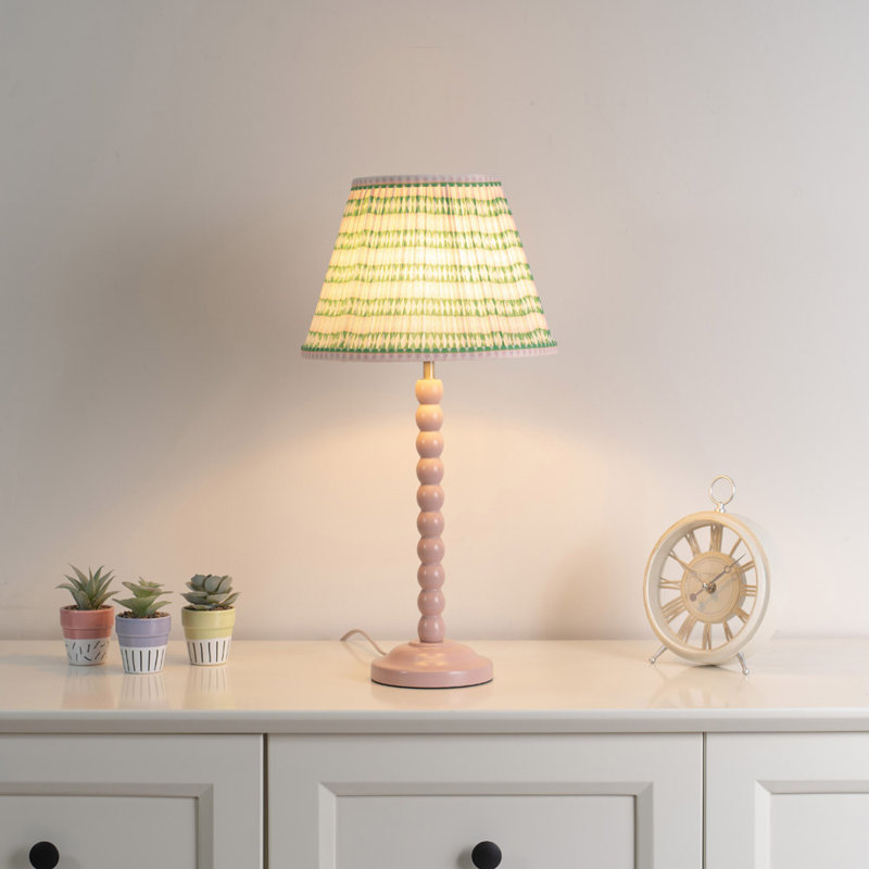 Cheyeanne Wood Table Lamp, Pink