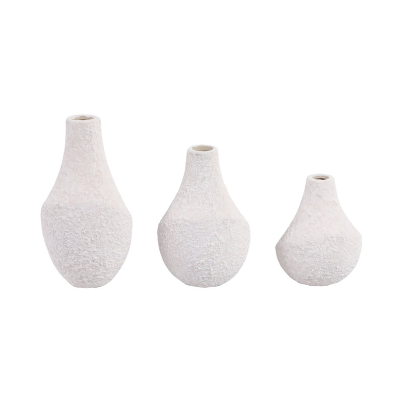 Astoria Handmade Stoneware/Ceramic Table Vase, Ivory