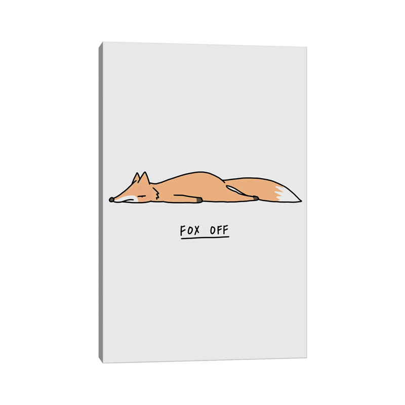 Moody Animals: Fox by Lim Heng Swee - Wrapped Canvas Print, 101.6 cm H x 66.04 cm W x 3.175 cm D