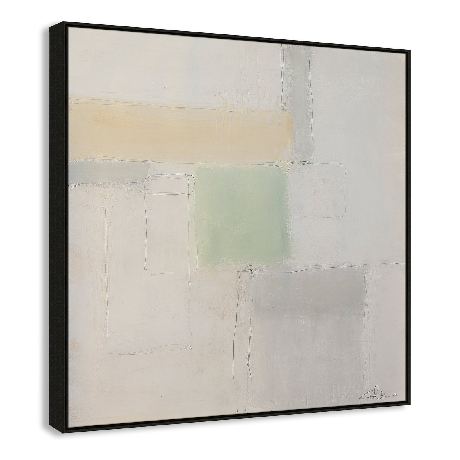 Veasey "Powder Room Whispers-I" Print, 46.5" H x 46.5" W x 2" D, Espresso Framed