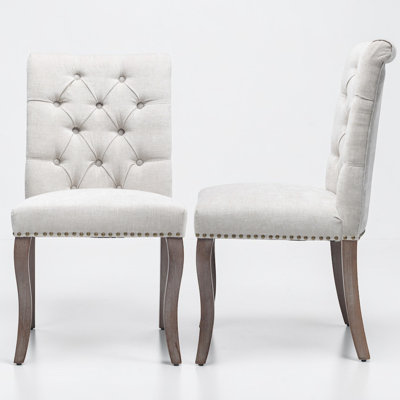 Aalbert Chenille Upholstered Tufted Dining Chairs