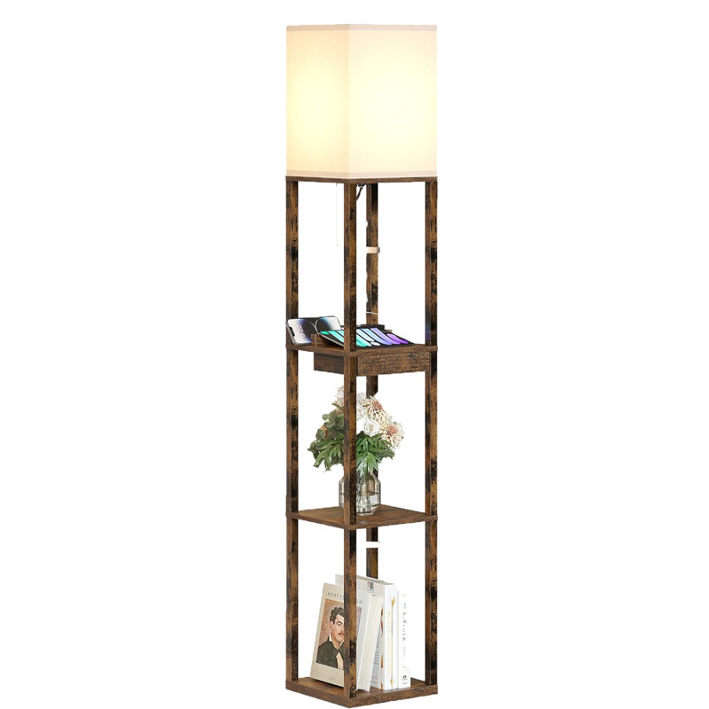 Modern Dimmable Solid Wood Standing Lamp