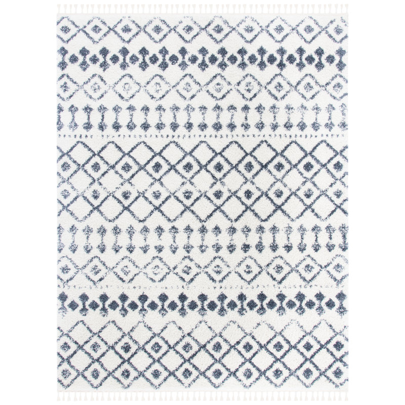 Berber Fringe Shag Performance Moroccan Rug, Rectangle 8' X 10'