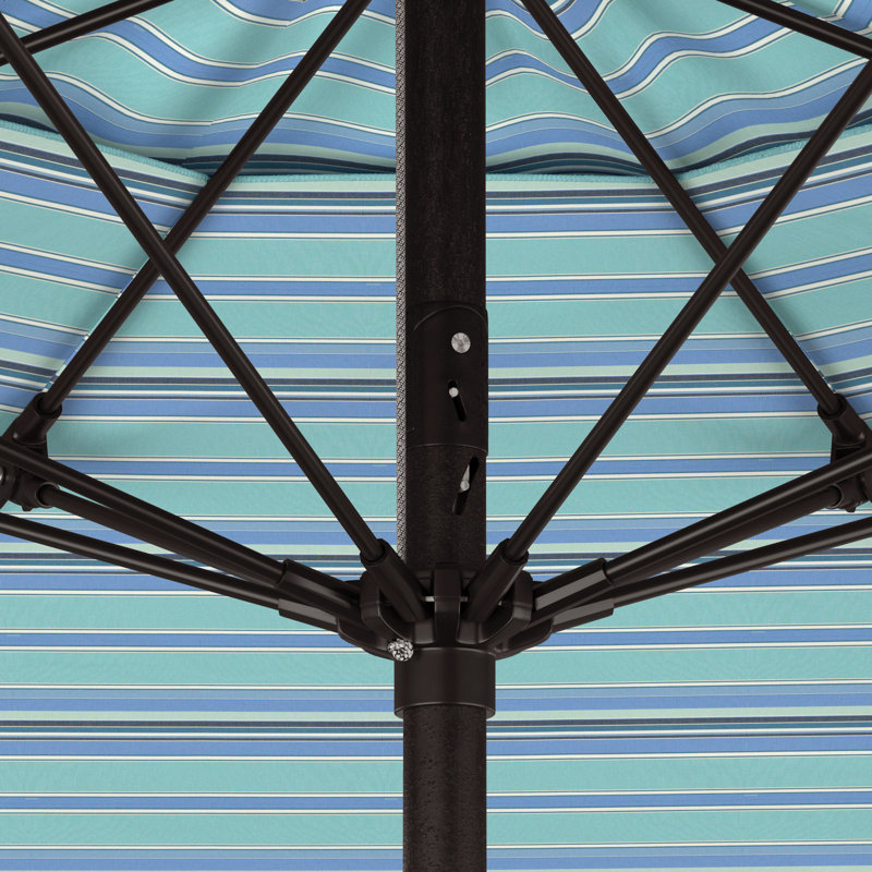 Parasol de marché 9 pi Murrey, Sunbrella® Dolce à rayures oasis