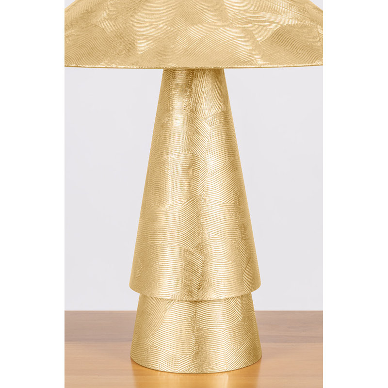 Foxton Table Lamp in Warm Leaf, Gold, Gold