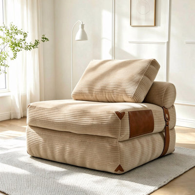 Canapé-lit pliant sans os, lit convertible et matelas portatif avec oreiller dans un dortoir, appartement, bureau, chambre d'amis, emballage compressé