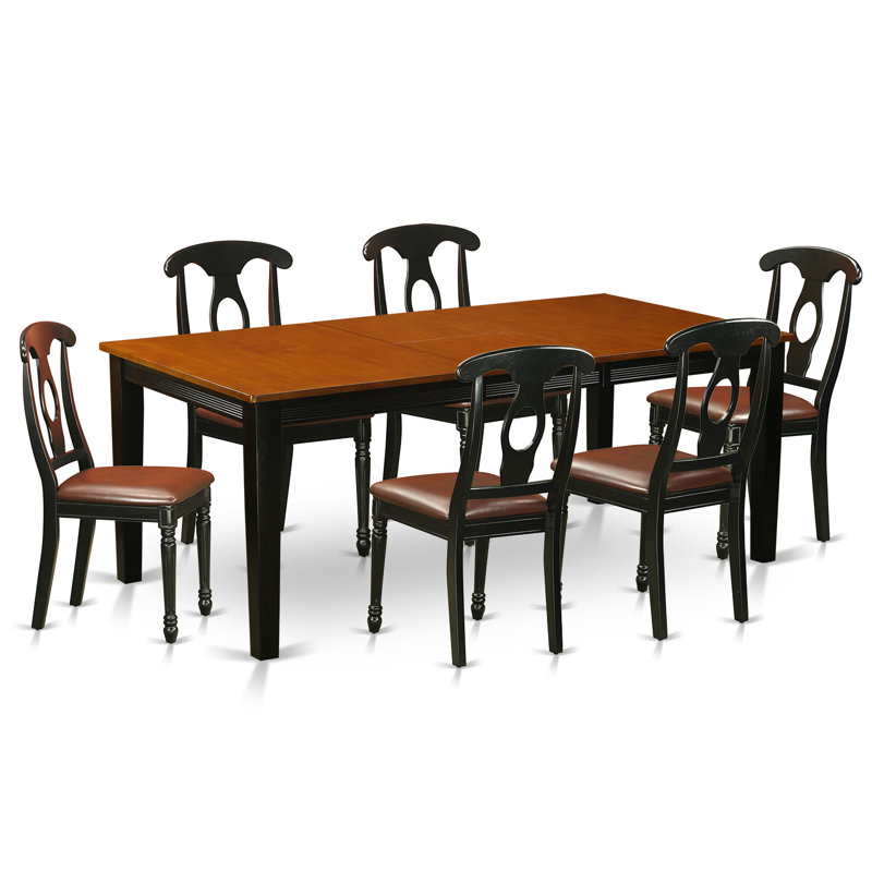 Ensemble de table de salle à manger 7 pièces 7 pièces, 7 pièces: 1 table, 6 chaises