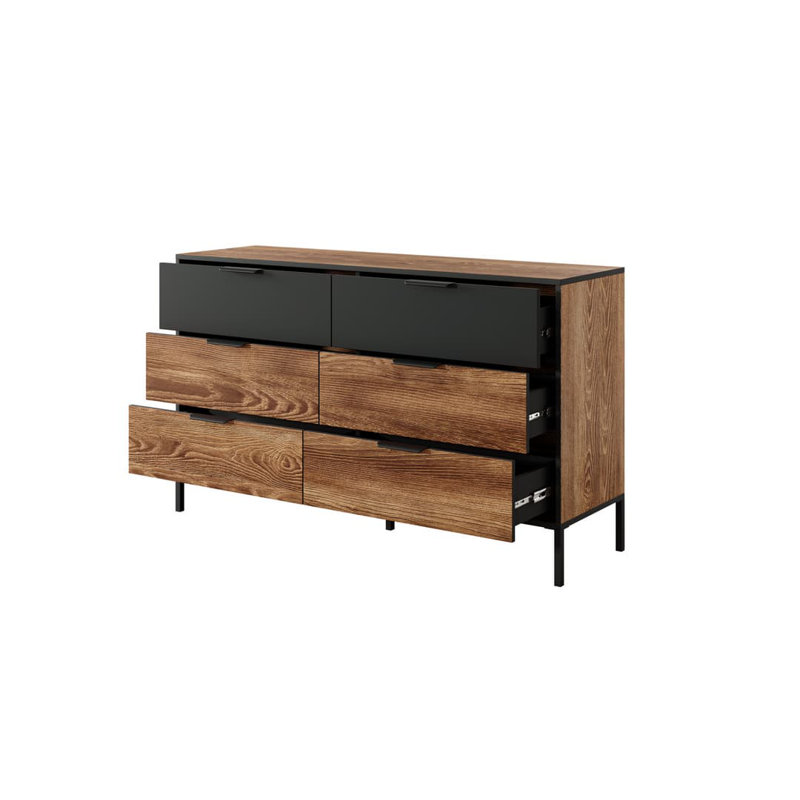 Eiver 137.3cm W 6 - Drawer Chest of Drawers