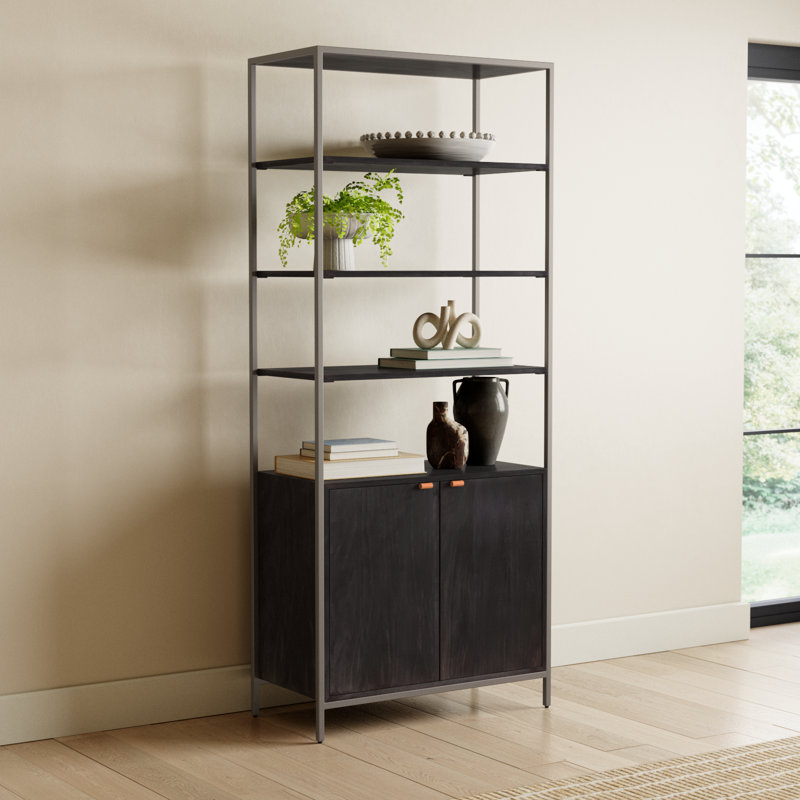 Loki Storage Bookcase, Black Wash
