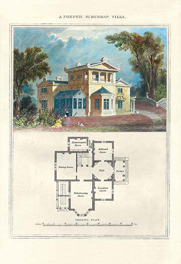 « a pompéi suburban villa » par richard brown, impression