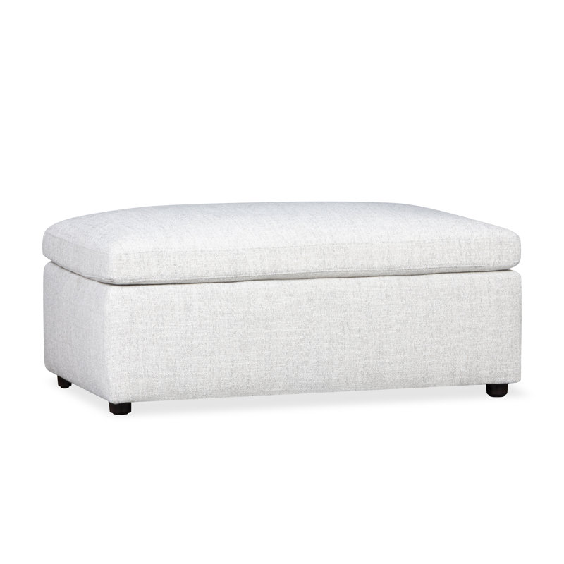 Essex 41" Oversized Upholstered Ottoman , Monique Oyster Textured Chenille