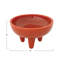 Bol rond à pieds en résine, rouge
