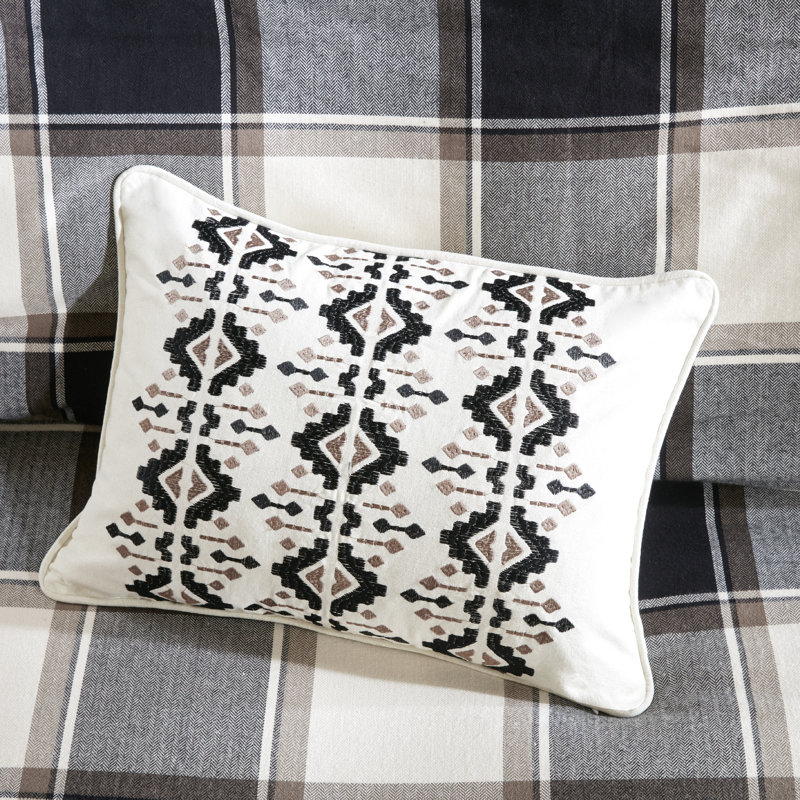 Urban Cabin Luxe Cotton Jacquard Queen Comforter Set in Brown