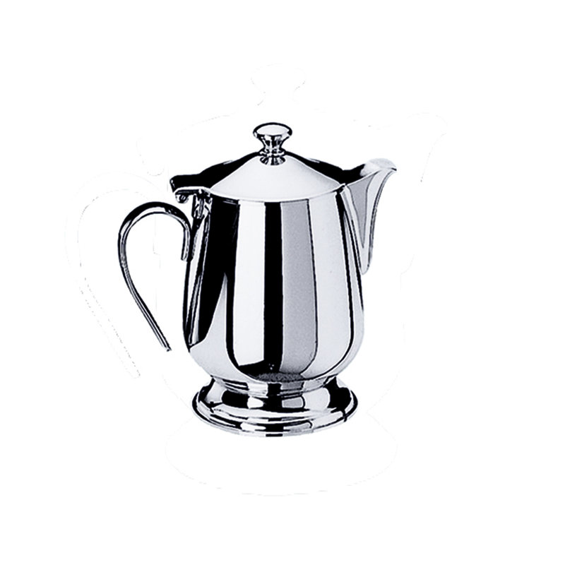 Bombata Coffee Pot with Base 18.5 oz - 6 Pieces - Stainless Steel