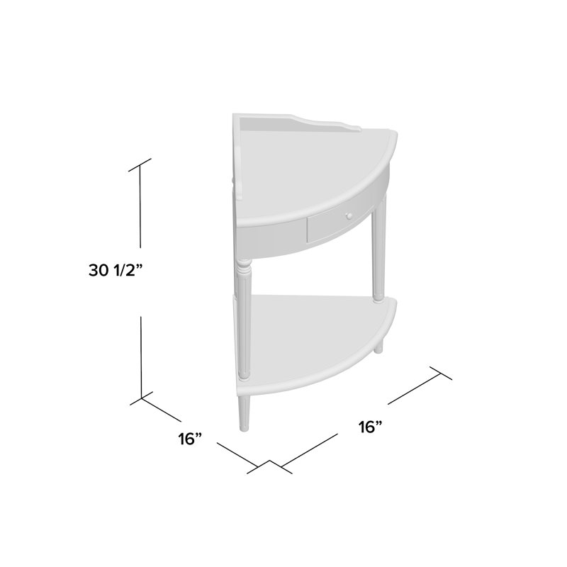Wilfredo Solid + Manufactured Wood Corner Stand, Pecan