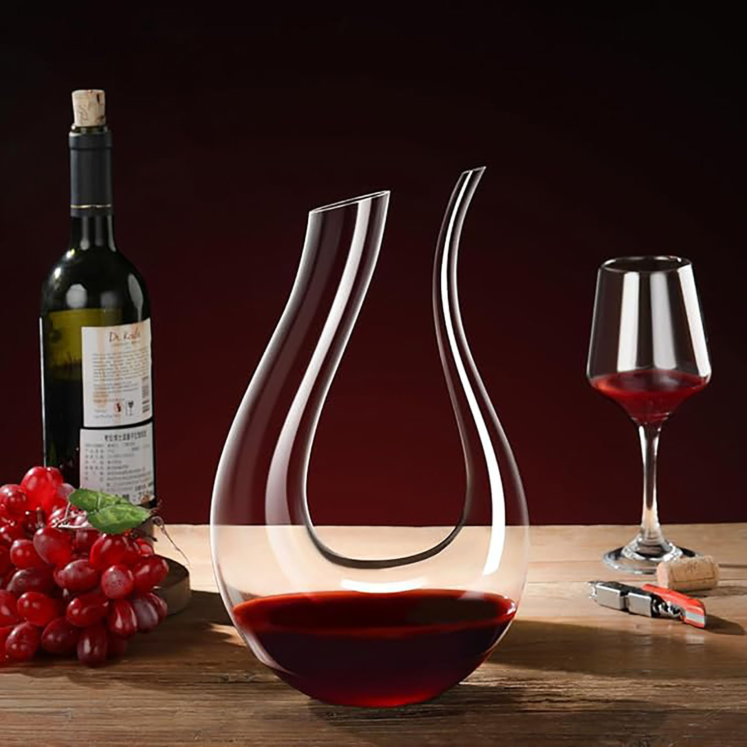 Carafe Aérateur De Vin : Carafe À Vin Rouge En Verre Cristal Avec Aérateur Et Bec Verseur Intégrés Du 34,32 € | DHgate