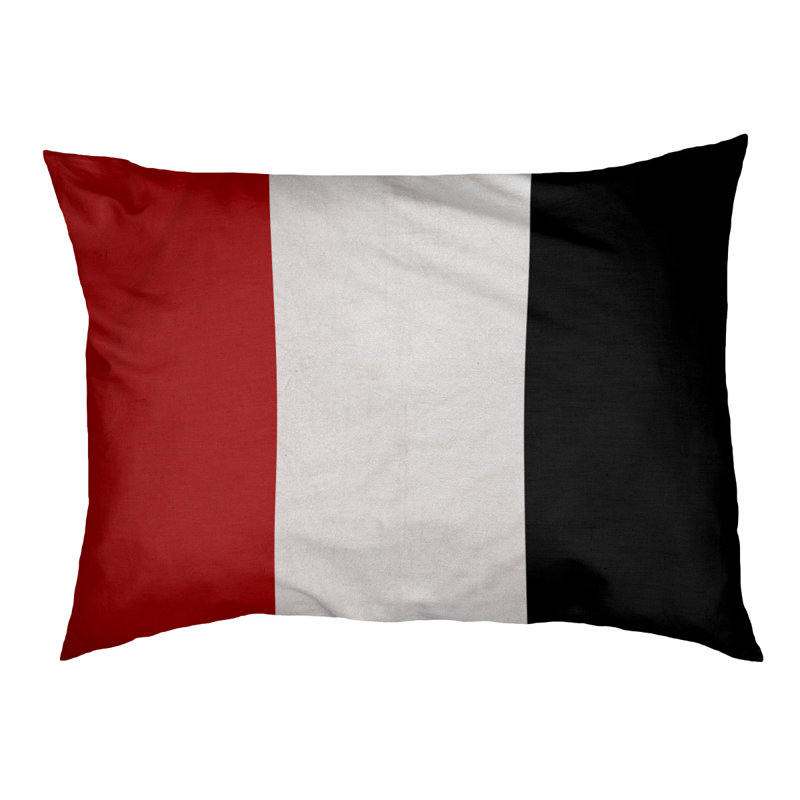 Coussin extérieur Oklahoma, Très grand (l 50 po x P 40 po x H 7 po), Rouge / blanc / noir