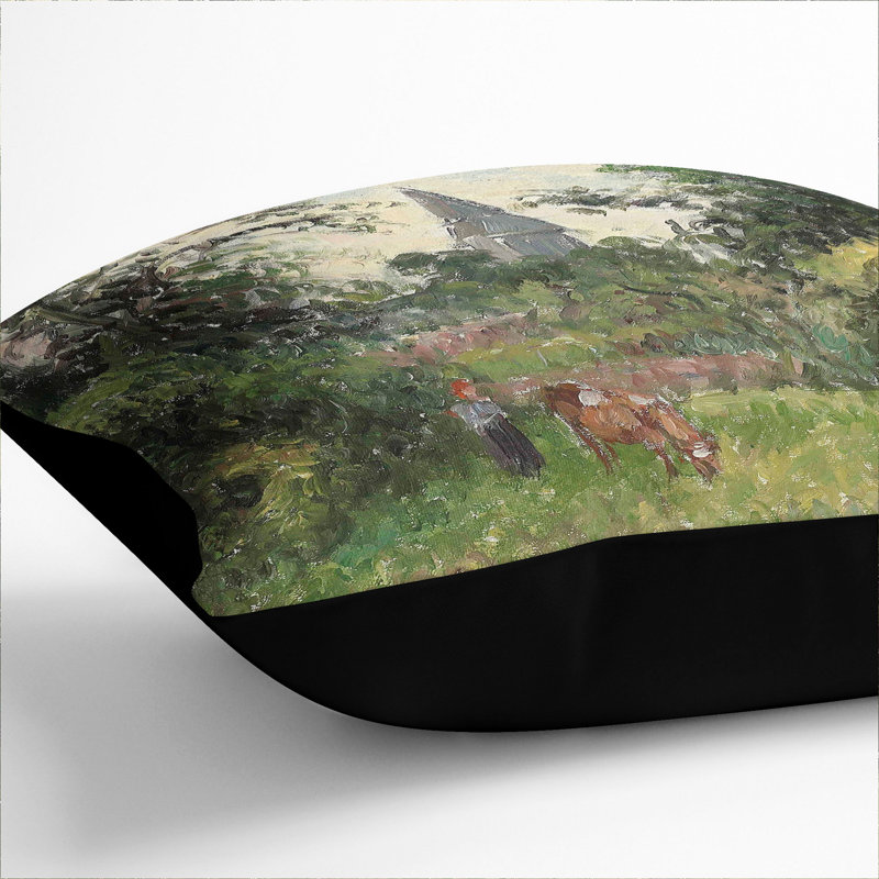 Steeple Of Bazincourt Square Throw Cushion, Black, 40cm H x 40cm W x 15cm D
