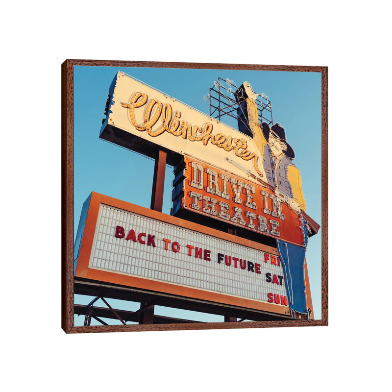 Winchester Drive in 1 Piece Wall Art on Canvas, 93.98cm H x 93.98cm W x 3.81cm D, Classic Brown Wood Framed