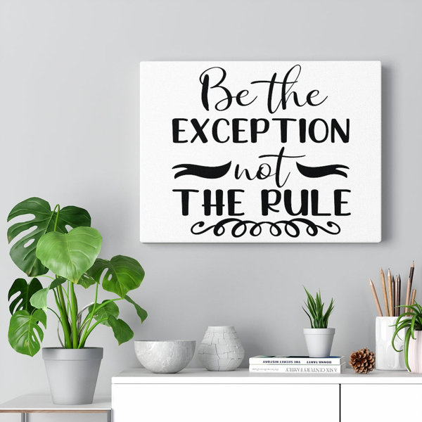 Blue Elephant Be The Exception Not The Rule - Wrapped Canvas Print ...