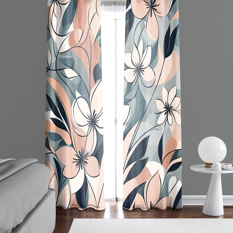 Paire de rideaux semi-transparents Haedyn, L 40 po x L 82 po