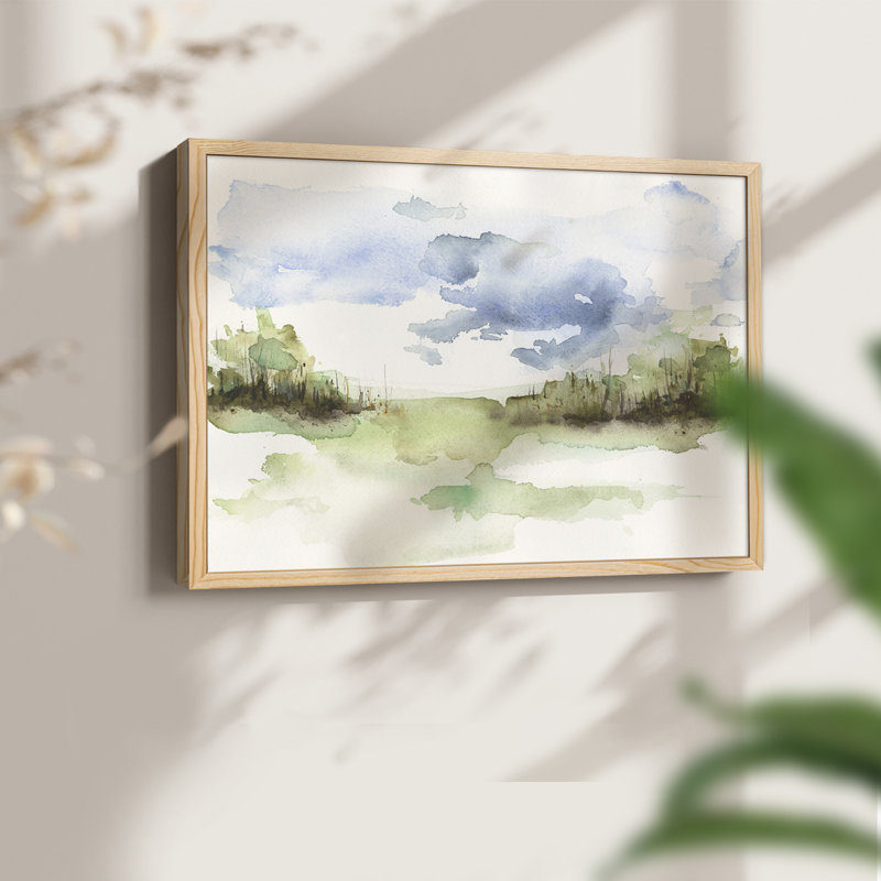 Brush Thickets I -Framed Print - Restickable, Naturel, H 16 po x l 20 po