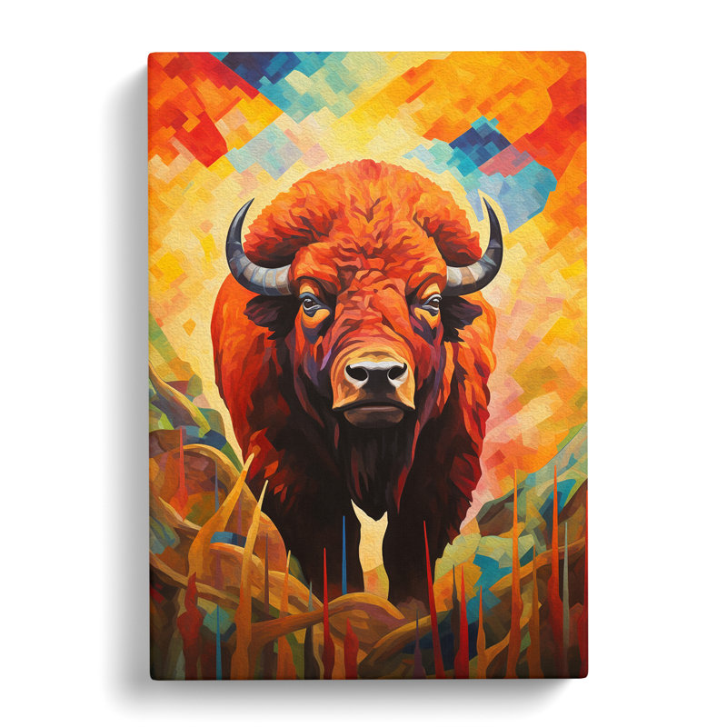 Buffalo Orphism No.2 - Wrapped Canvas, 76cm H x 50cm W x 3cm D