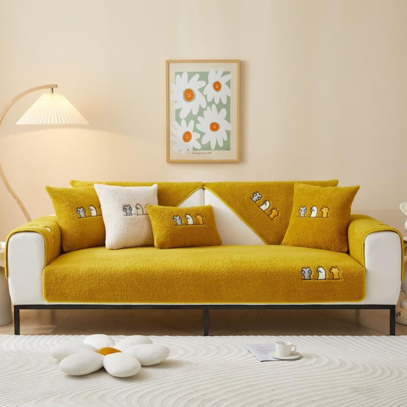 Bethanee Outdoor Patio Sofa Cover, Yellow